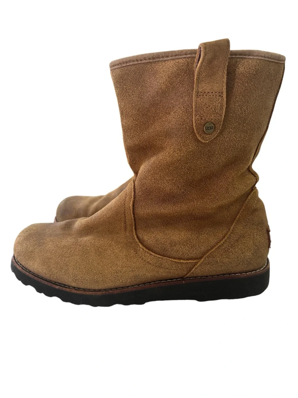 UGG Stoneman Chestnut Suede Waterproof Shearling Lined Men's Boots - Size 10